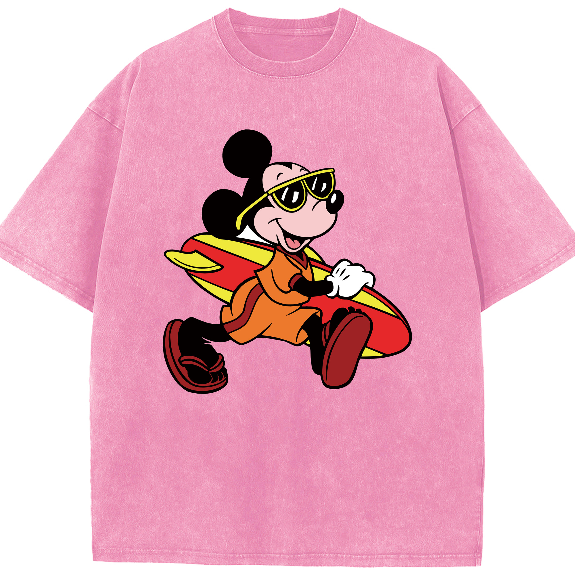（画像用） ミッキーマウス Mickey Mouse 綿100% ヴィンテージ風 半袖Tシャツ（フロントプリント）